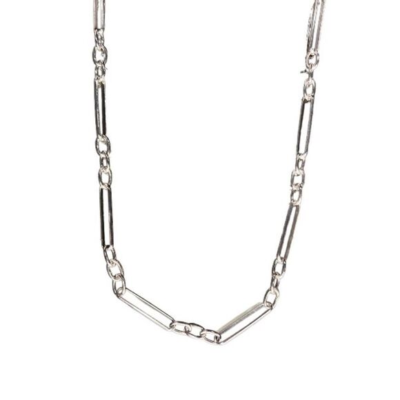 Silver Chain Link Necklace New - Picture 5 of 5